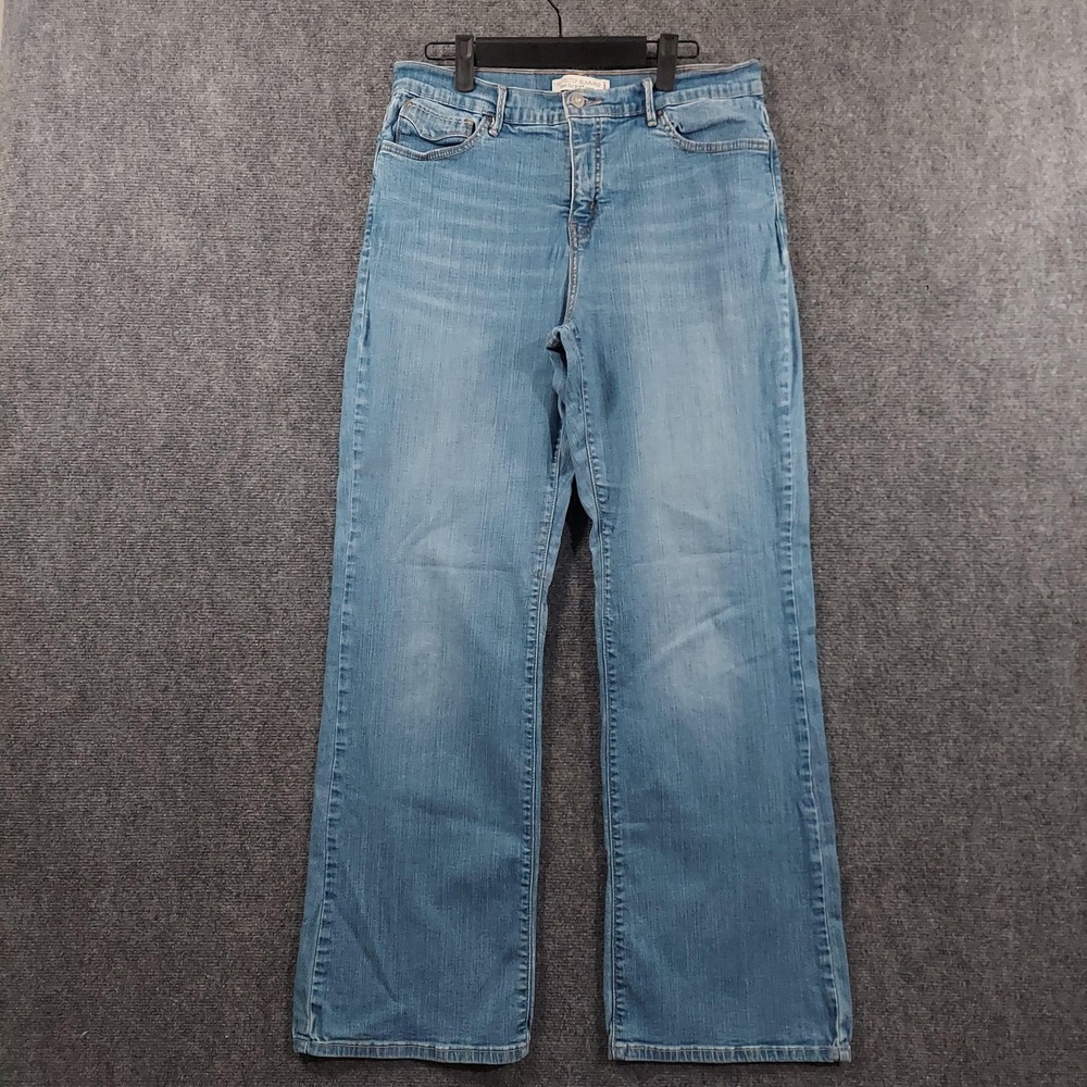 Levi's 512 Perfectly Slimming Jeans Womens 14M Blue Light Wash Bootcut 32x32